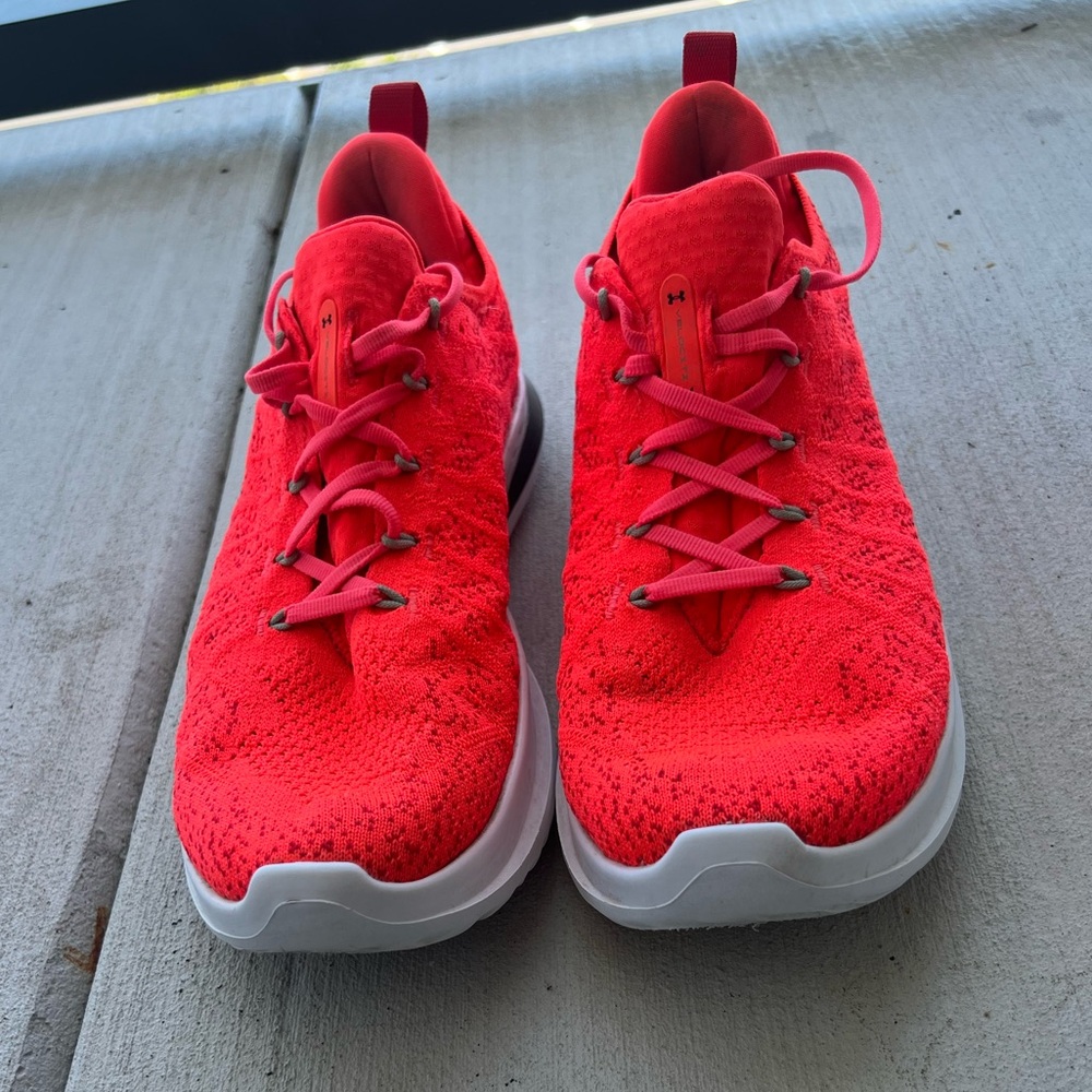 Under Armour Red Athletic Shoes Lightweight Knit Design